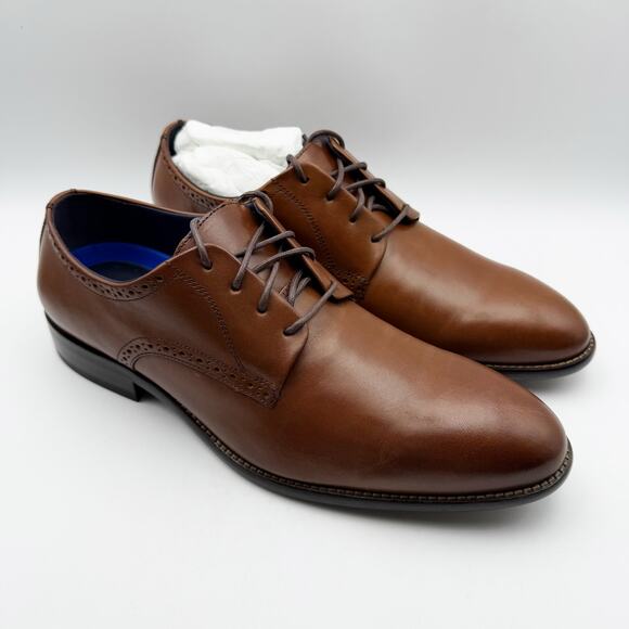 Johnston & Murphy Men Stockton Plain Toe Shoe US 13 M EU 47 Brown Leather NWOB main image 6
